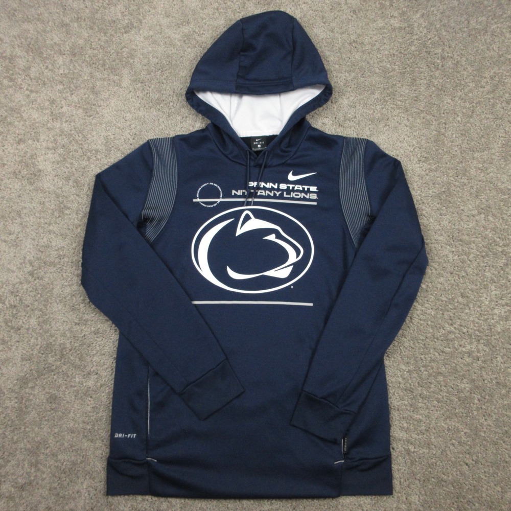 Penn State Nittany Lions Sweater Mens Medium Blue Hoodie Sweatshirt Nike Drifit